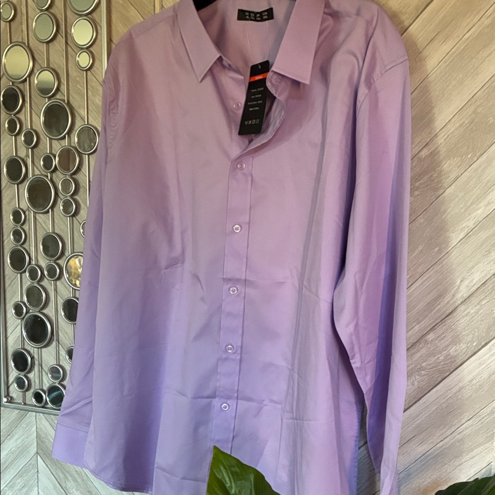 Mens Lavender Dress Shirt -new